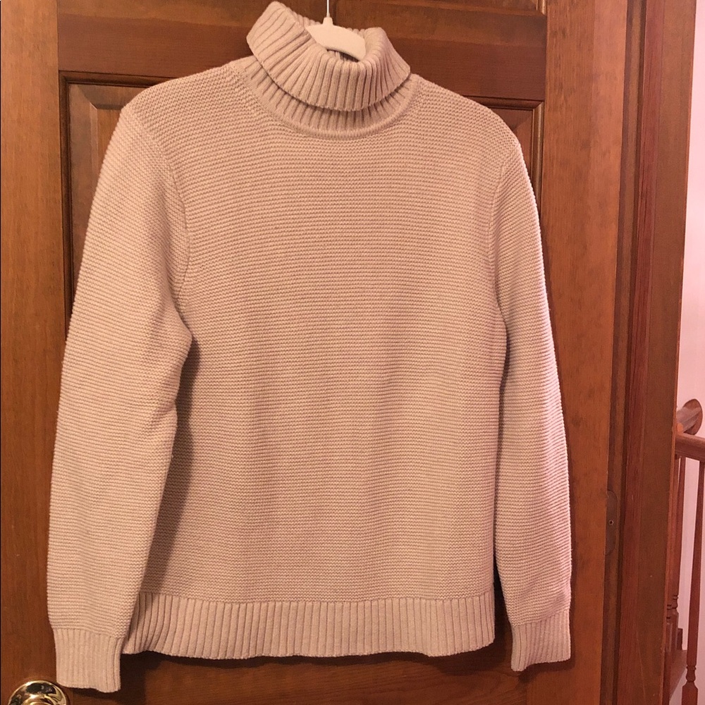 J. Crew Classic Turtleneck Sweater Long Sleeve Oatmeal / Size Large